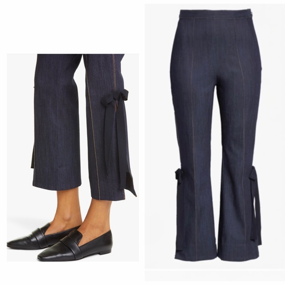 CINQ A SEPT Lou Side-Split Cropped Denim High Rise Jeans Indigo Blue Size 2 NEW - Picture 7 of 14